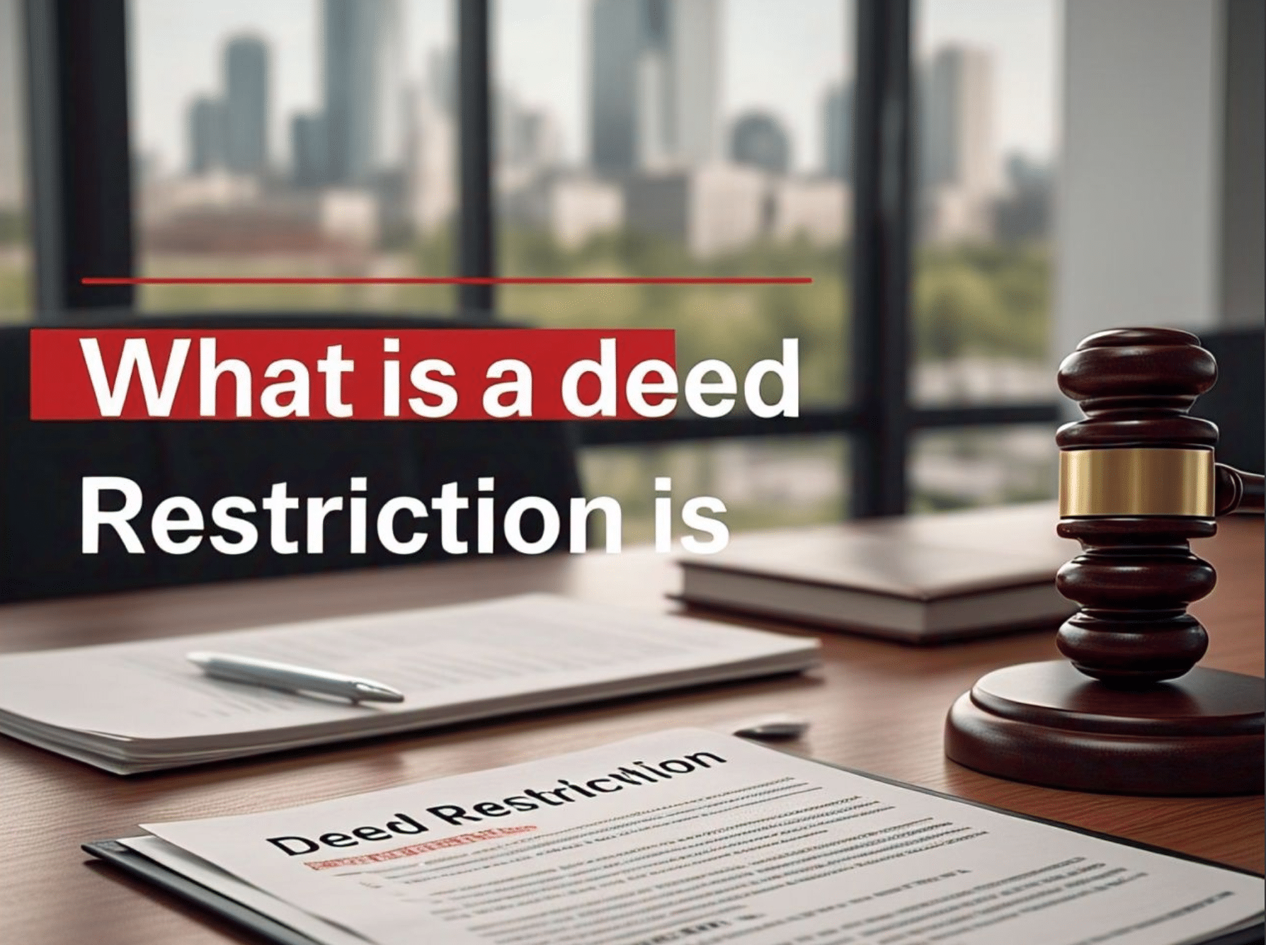 What is a deed Restriction is real estate